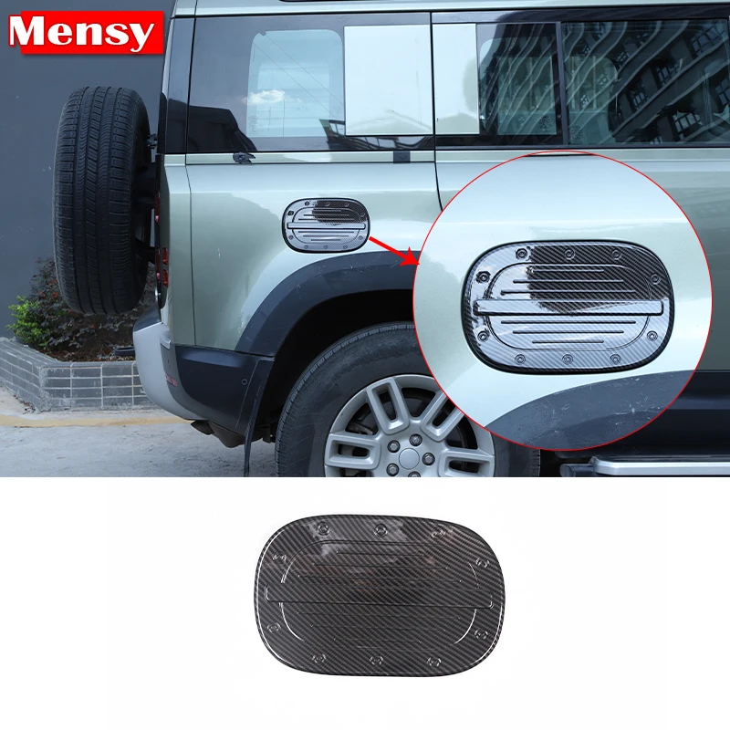 For 2020-2024 Land Rover Defender 110 Fuel Tank Lid Decorative Sticker ABS Carbon Fiber Pattern Car Accessories