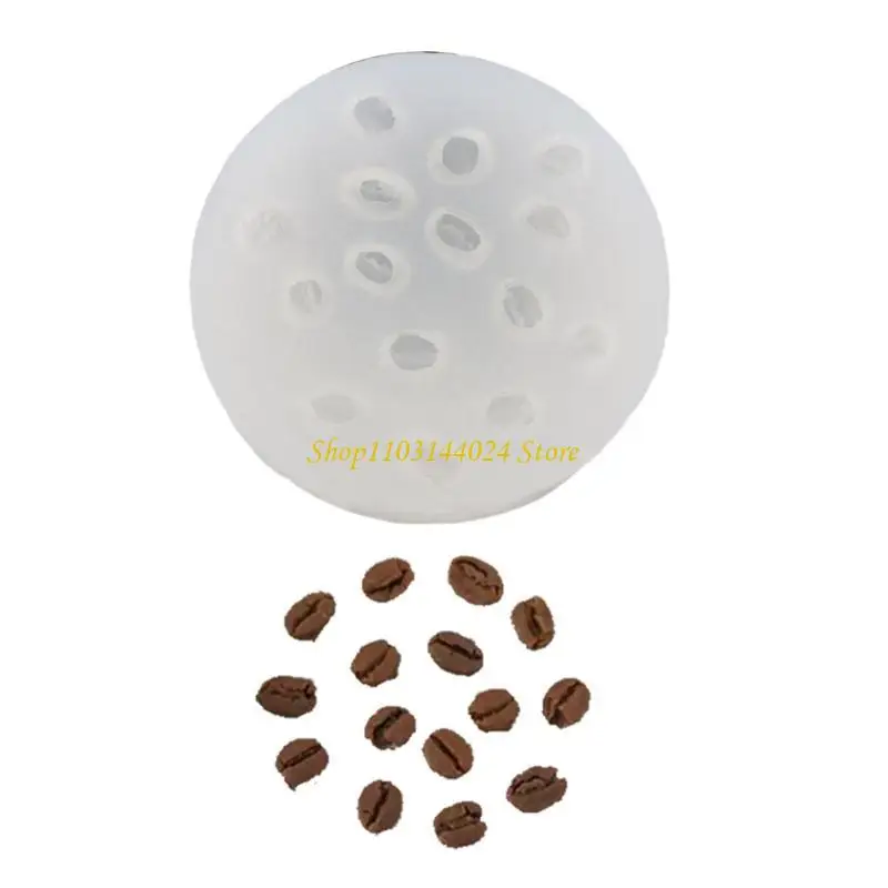 N5KE Versatile Silicone Casting Mold Epoxy Resin Mold Versatile Coffee Bean Shaped Mould Durable Chocolate Cake Mould