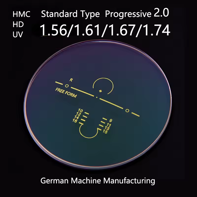 Progressive multifokale High-Definition-Linsen 1,56 1,61 1,67 1,74 1 Paar Myopie Hyperopie Optische Korrekturgläser Mann Frau