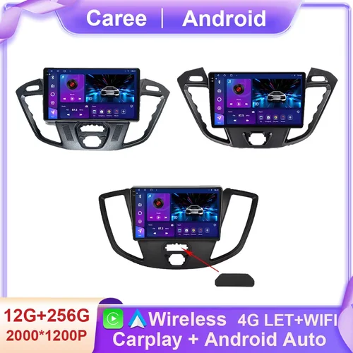 Android 14搭載 Ford Tourneo Custom 1 I Transit 2012-2021用 カーラジオ マルチメディア ビデオプレーヤー ナビゲーション ステレオ GPS 2din非対応