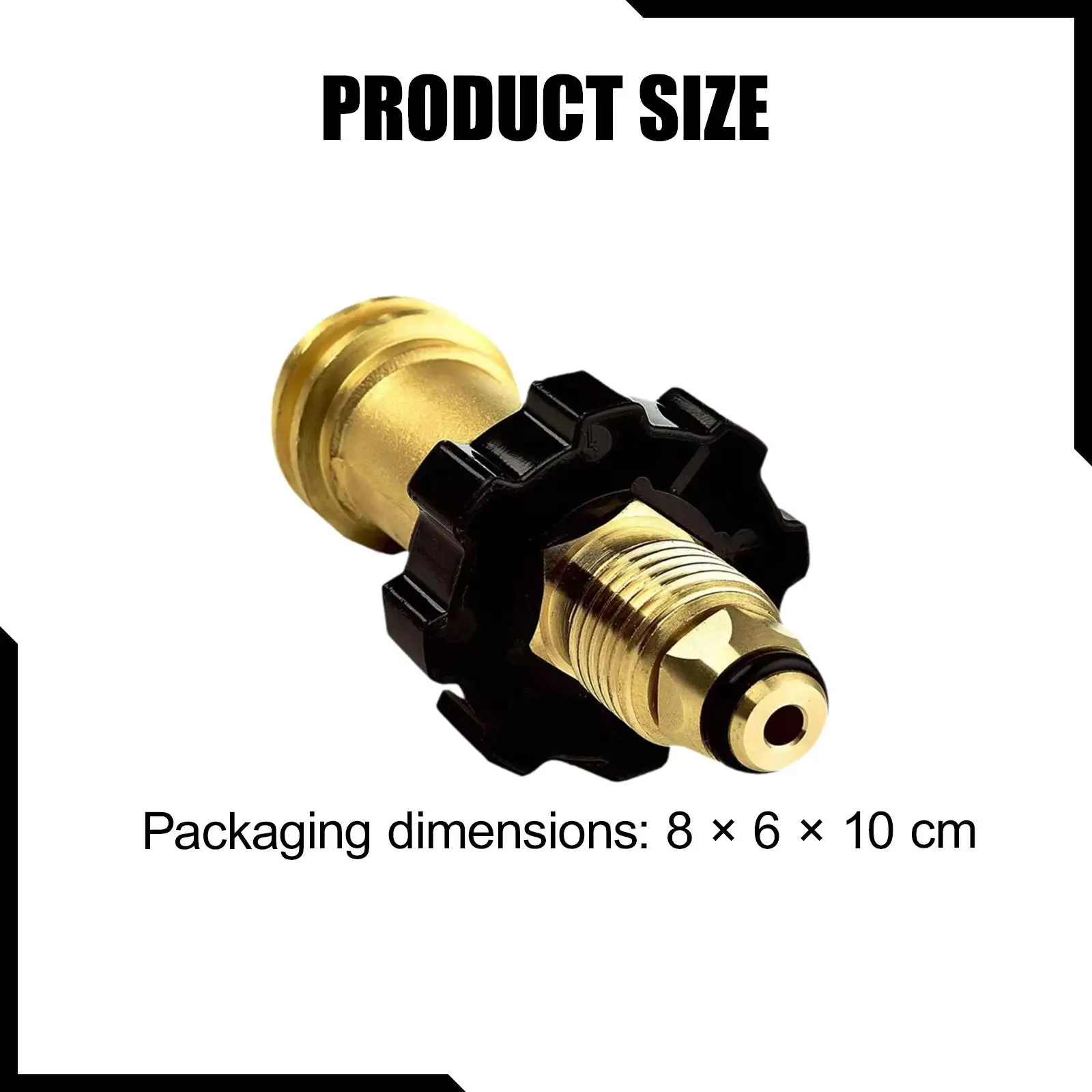 Outdoor Gas Regulator Compact Metal Adapter Quick Connect Fitting for Gas Cylinders and Propane Refill Use