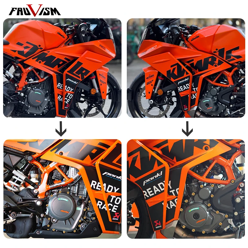 طقم مسامير المحرك يناسب غطاء القابض المغناطيسي البديل لـ KTM RC390 250 2014-2025، مثبت عالي القوة ومقاوم للتآكل للدراجات النارية