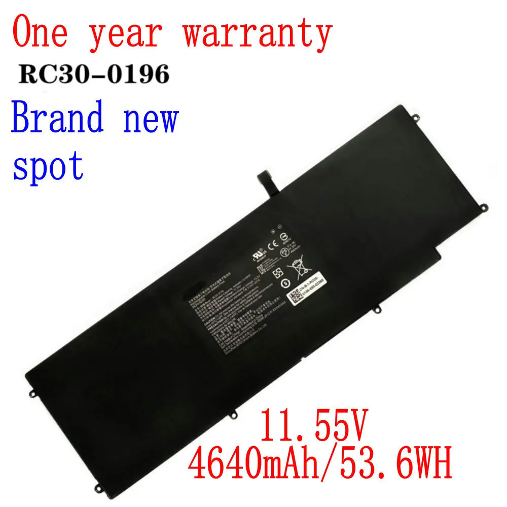 11.55V 53.6Wh New RC30-0196 Battery For Razer Blade Stealth 2016 v2 i7-7500U RZ09-0239 RZ09-0168 RZ09-01682E22 RZ09-0196 Laptop