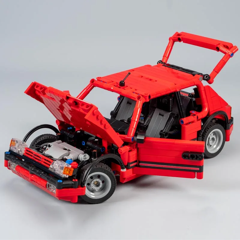 Supercar Racing Car Model Building Block, Technical Moc, Brinquedos Educativos para Meninos, Presentes de Aniversário, Novo, Versão Vermelha, MOC-109517, 205