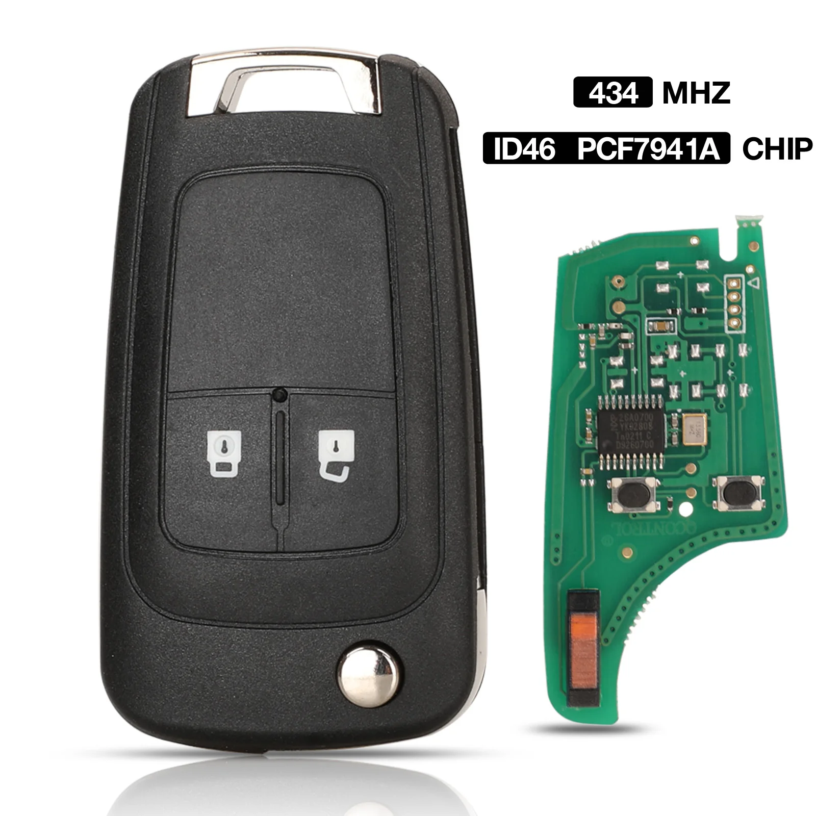 Jingyuqin G4 AM433TX veicolo 434MHZ PCF7941 Chip chiave a distanza vestito per Opel / Vauxhall Corsa D 2008-2012 Meriva B