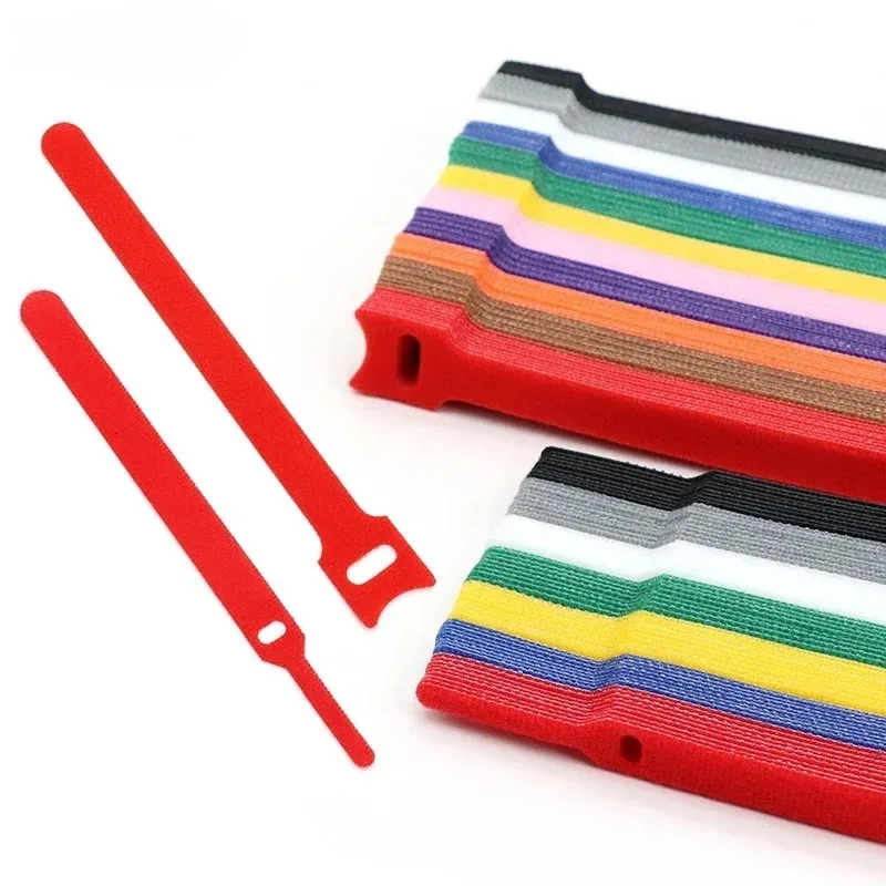 Organizador de cabo reutilizável das correias dos laços da fixação plástica, laço de cabo liberável envoltório de náilon zip pacote bandagem 12x150mm