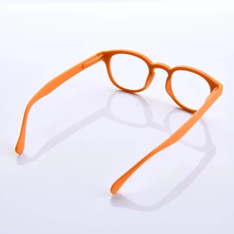 Trendige und modische Presbyopie-Brille mit Federscharnierbeinen, rundem Rahmen und HD-Gläsern, Dioptrien 0 bis +4,0 – Detail 6