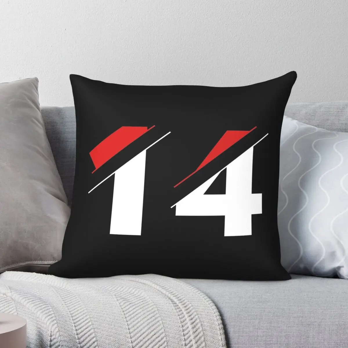 Fourteen Is My Lucky Number Square Pillowcase Polyester Linen Velvet Creative Decorative Pillow Case Home Cushion Cover 45x45