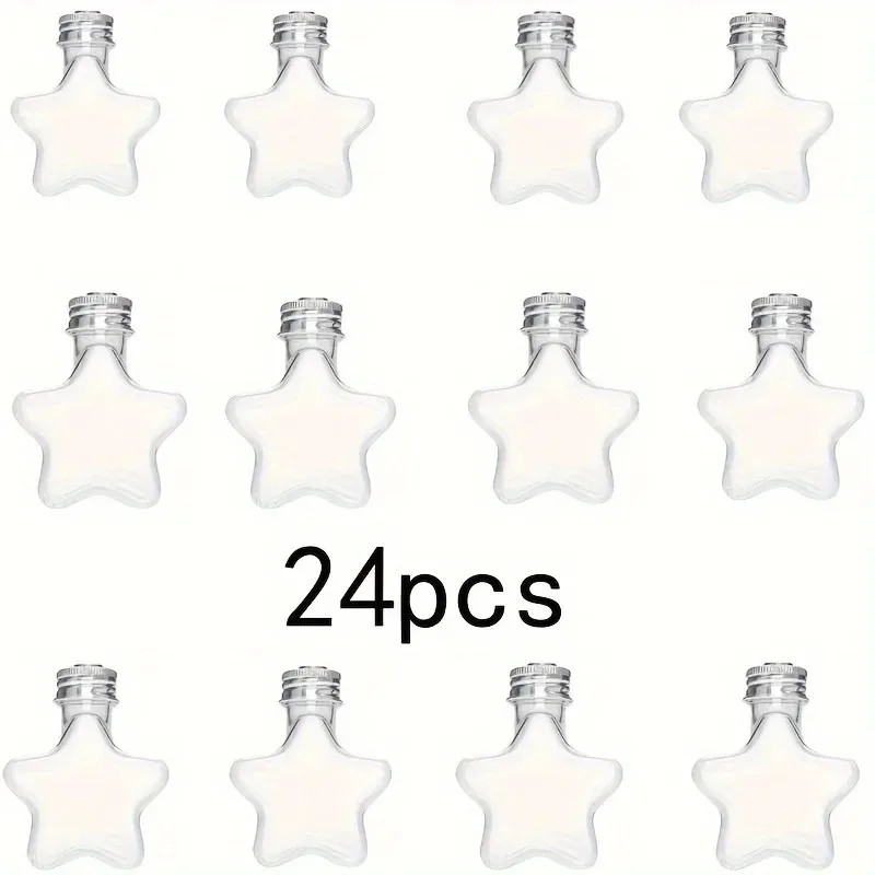 new arrival 50ml star-shaped plastic water bottle with hanging loops leakproof festive drinkware picnic essentials gift bottle