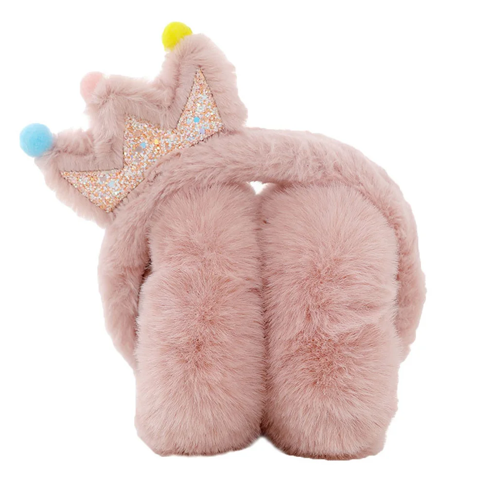 1 stks winter oor cover cartoon kroon oorbeschermer outdoor oor warmer dik warm houden schattig draagbaar lichtgewicht