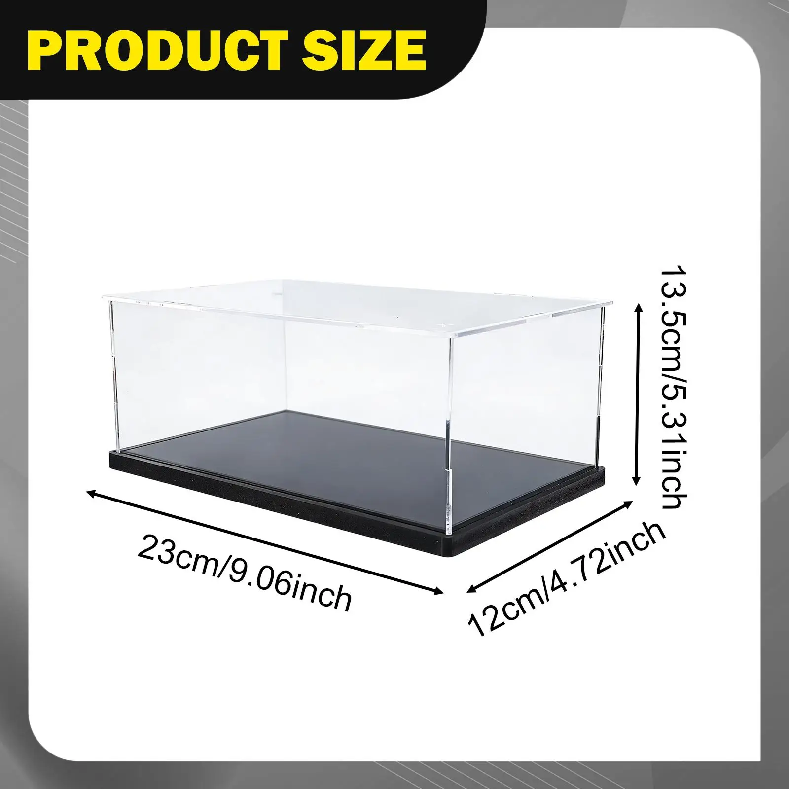 Acrylic Display Case Car Storage Case Collectible Dustproof Display Box for 1:32 Scale Car Statue Dolls