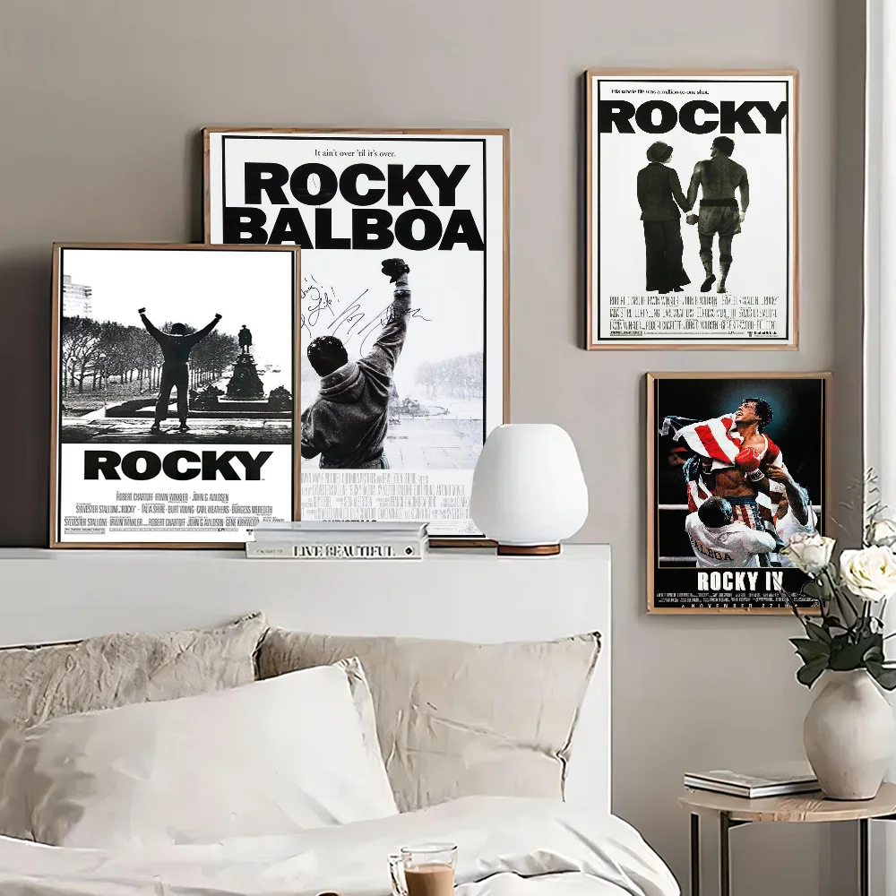 

Classic Retro Old Movie Rocky Good Quality Prints and Posters Vintage Room Home Bar Cafe Decor Aesthetic Art Wall Painting