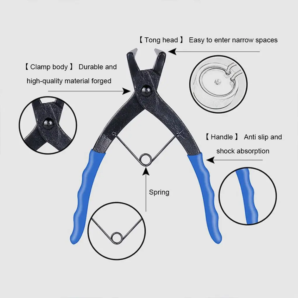 90 Degrees Bending Pliers Long Nose Bent Heavy-duty Cylinder Internal Ring Remover Snap-Ring Pliers Garage Tools Car Accessories