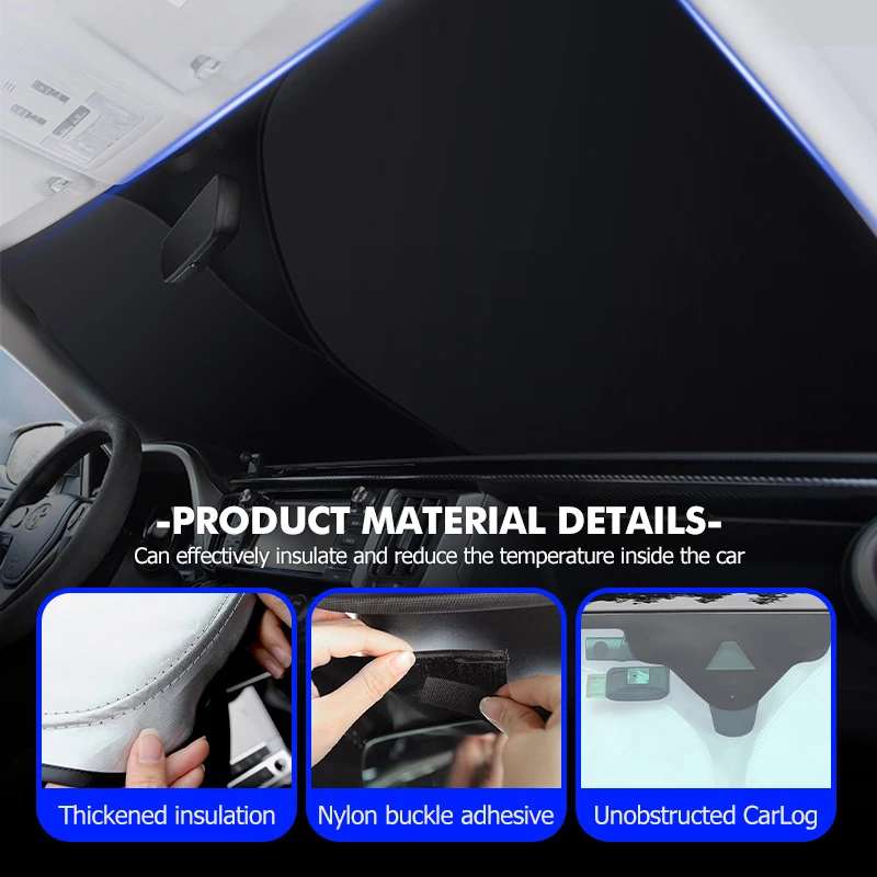 For Denza Car Front Sun Shade Windshield Sunshade Auto Interior Accessories X D9 MPV EV DM-i Z9 GT N7 X N8 2018-2022 2023 2024 - view 4