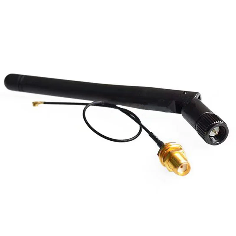 2.4G WIFI module with IPEX to SMA female external antenna adapter, with SMA male antenna