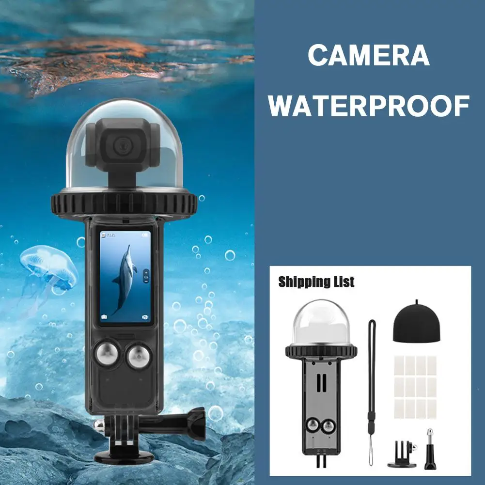 BRDRC for DJI OSMO POCKET 3 Waterproof Case 40m Waterproof Diving Cover Swimming and Diving Case Accessories Underwater Cover