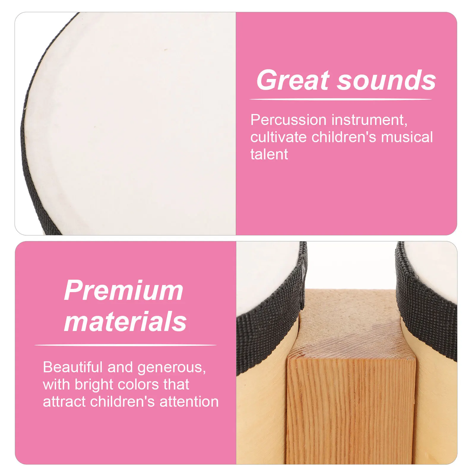 

Percussion Drum Wooden Hand Drum Instrument for Adult Children Beginner Rhythm Practice Music Class Use Drums Adults