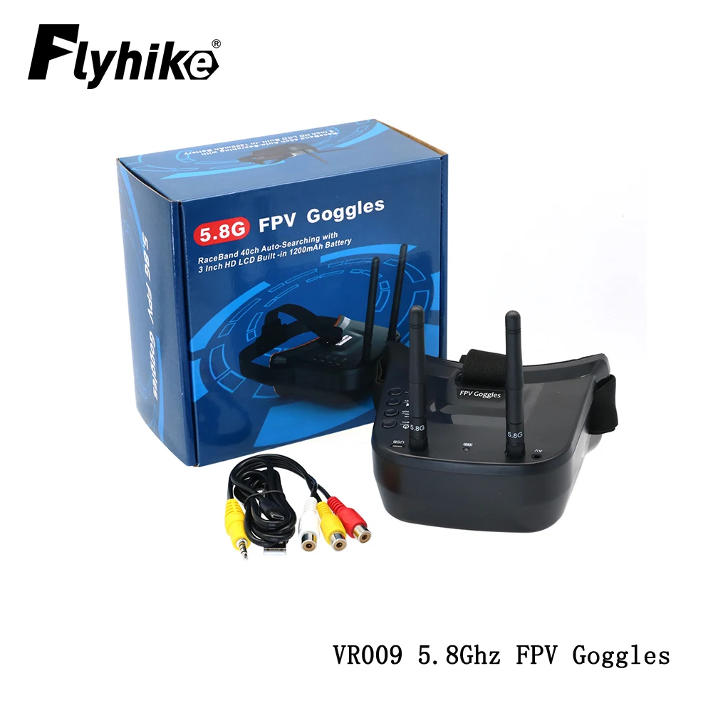 

VR009 5.8G 40CH FPV Goggles Auto-Searching Double Antennas With 3.0 Inch 480*320 LCD Screen