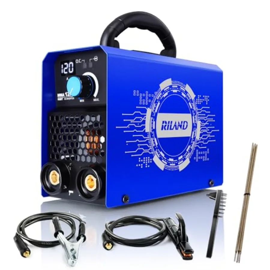 

RILAND 110V Portable ARC Welding Machine 4.4lb Lightweight Hot Start Anti-Stick and Overload Protection for Home DIY Metal Repa