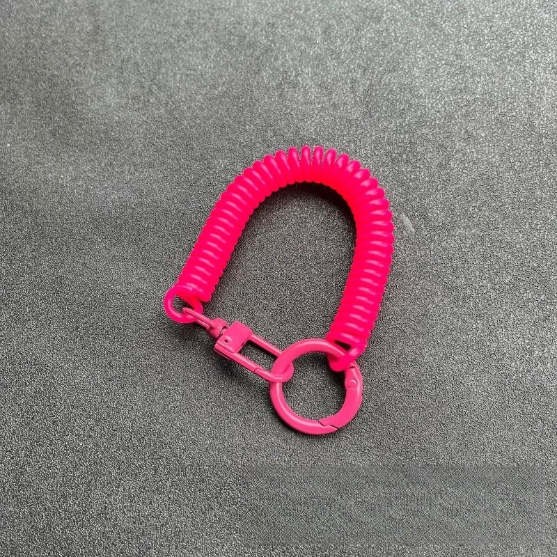 Chaveiro com fecho lagosta colorido, porta cartão de identificação, cordão, pulseira anti-perda, corda de mola, chaveiro retrátil, corrente de telefone móvel