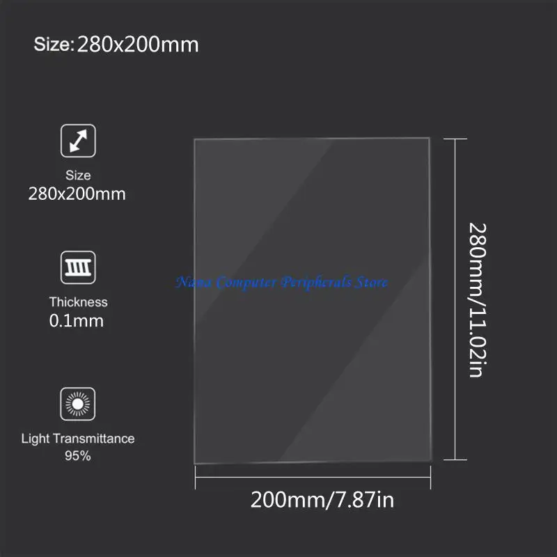 F68C 2PCS 200x280x0.1 mm FEP 필름 LCD SLA 수지 필름 UV DLP 3D 프린터