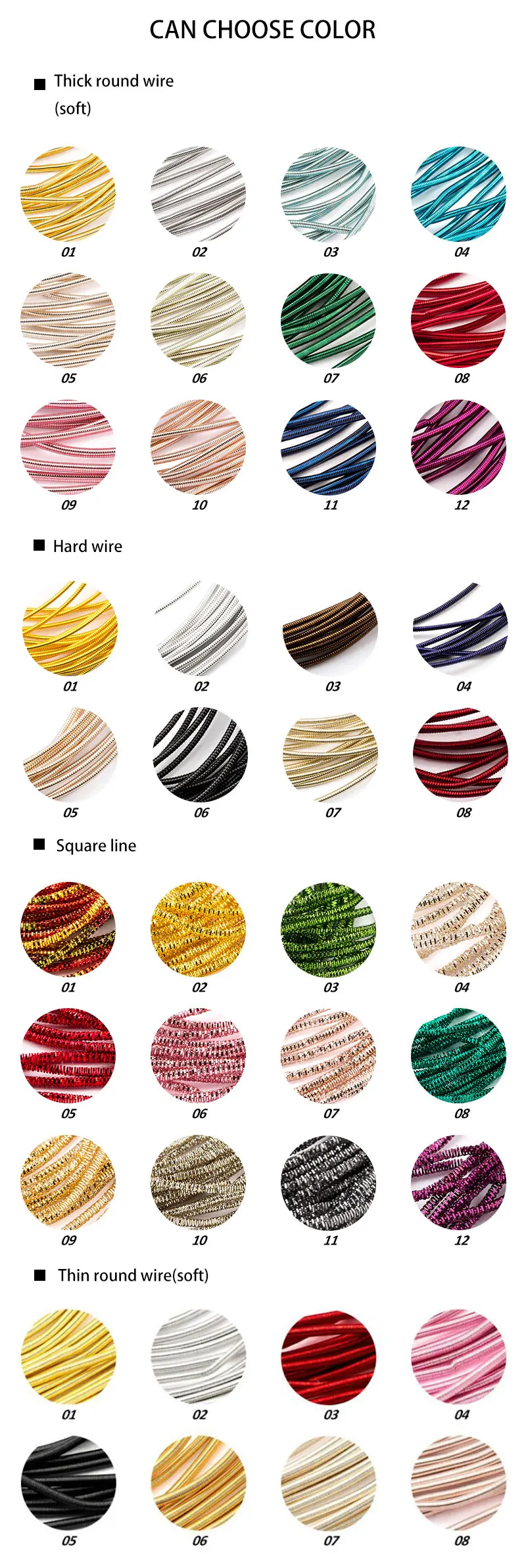 10g/Stück Schmuckzubehör Stickerei-Badge-Matte, Harte Alte Stickerei, Französischer Bulliondraht, Kupferdraht, Handgefertigte Accessoires – Detail 5