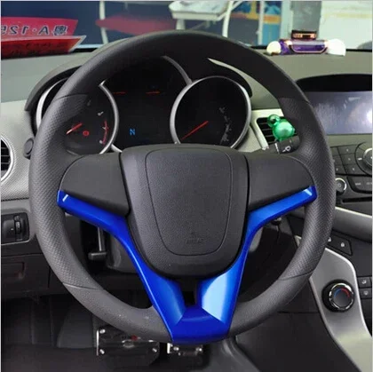 For Chevrolet Cruze Trax Tracker Sonic ONIX AVEO Orlando Car Steering Wheel Trim Cover Chrome Sticker Accessories