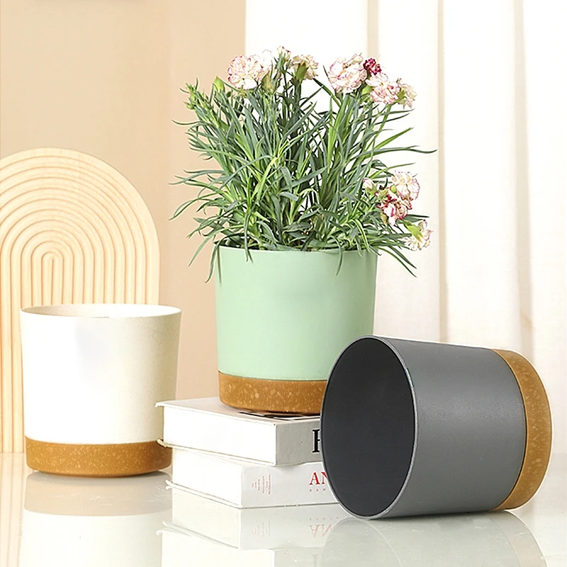 Macetas de autorriego para plantas, maceta de plástico automática, maceteros de riego inferior con platillo para plantas de interior y exterior, decoración de jardín