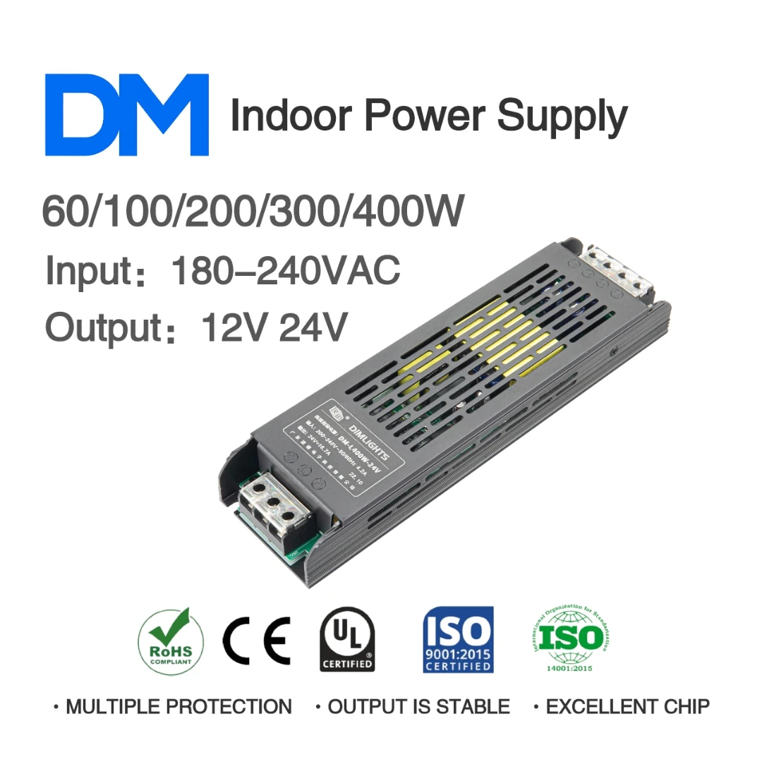 DM AC180-265V إلى DC12/24/48 فولت 60/100/200/300/400 واط داخلي Led تحويل التيار الكهربائي ل مصباح ليد 100% تحميل الطاقة مصباح ليد سائق