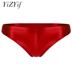 New Sexy Women Panties High Waist Shiny Satin Glossy Opaque Yoga Briefs Thong Lingerie Silky Bikini Tights Underpants Underwear