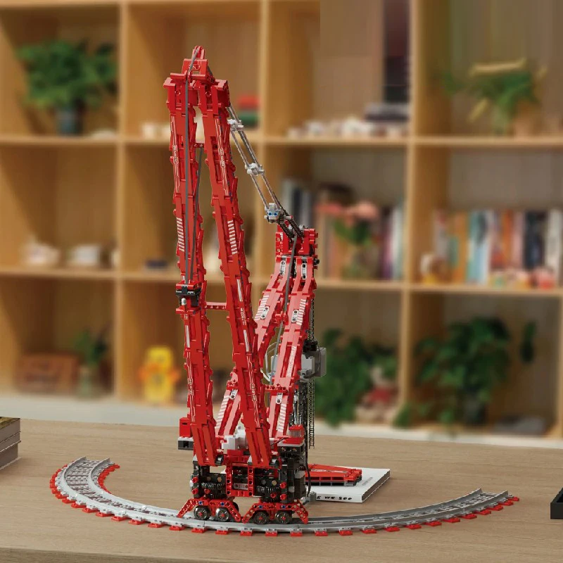 Técnico sk6000 anel pesado guindaste modular blocos de construção talha mecânica com motor tijolo modelo kit adultos crianças presente 1196 pçs