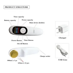 LLLT physical medical therapy Handheld equipment 650nm+808nm For Pain Relief Would Healing