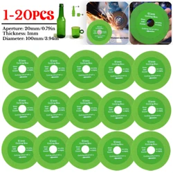 1-20PCS Glass Cutting Disc 100mm Diamond Disc Marble Saw Grinder Blade Sharp Brazing Polishing Cutting Discs for Ceramic Tile Ja