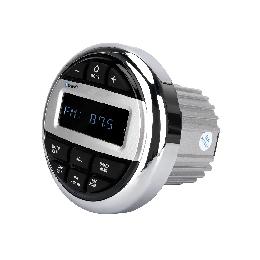 

Производитель OEM/ODM: Водонепроницаемая морская аудиосистема с низкой ценой, DC12V, BT, USB, FM/AM, MP3 для лодок и круизных судов