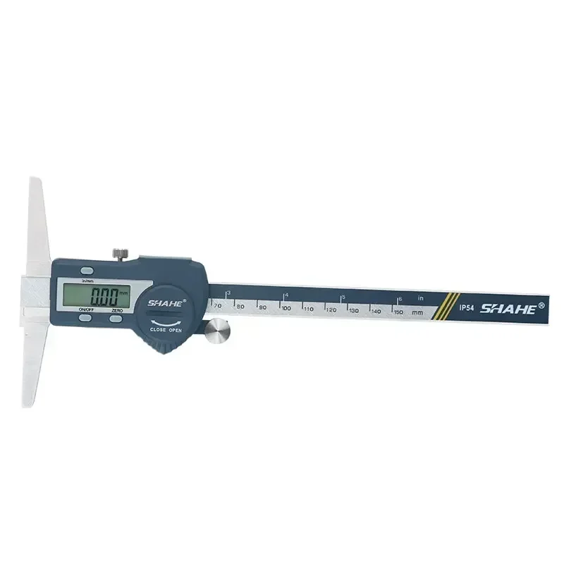 SHAHE 0-150/200/300mm Single Hook Digital Depth Digital Vernier Caliper Electronic Caliper Stainless Depth Caliper