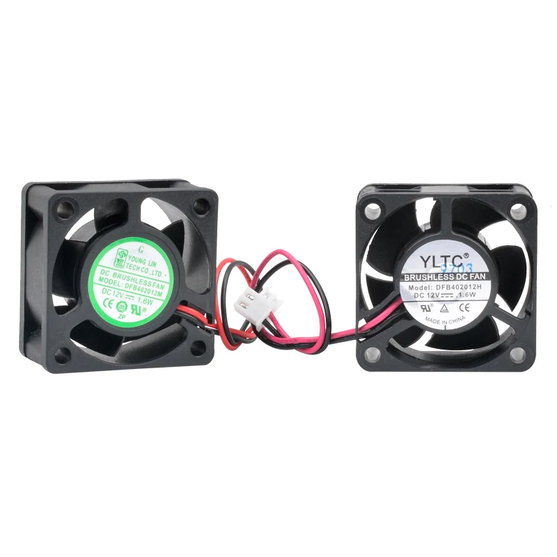 

DFB402012M DFB402012H 4cm 40mm fan 40x40x20mm DC12V 1.6W 2pin Dual Ball Cooling Fan for Small Devices with 1U Power Supply