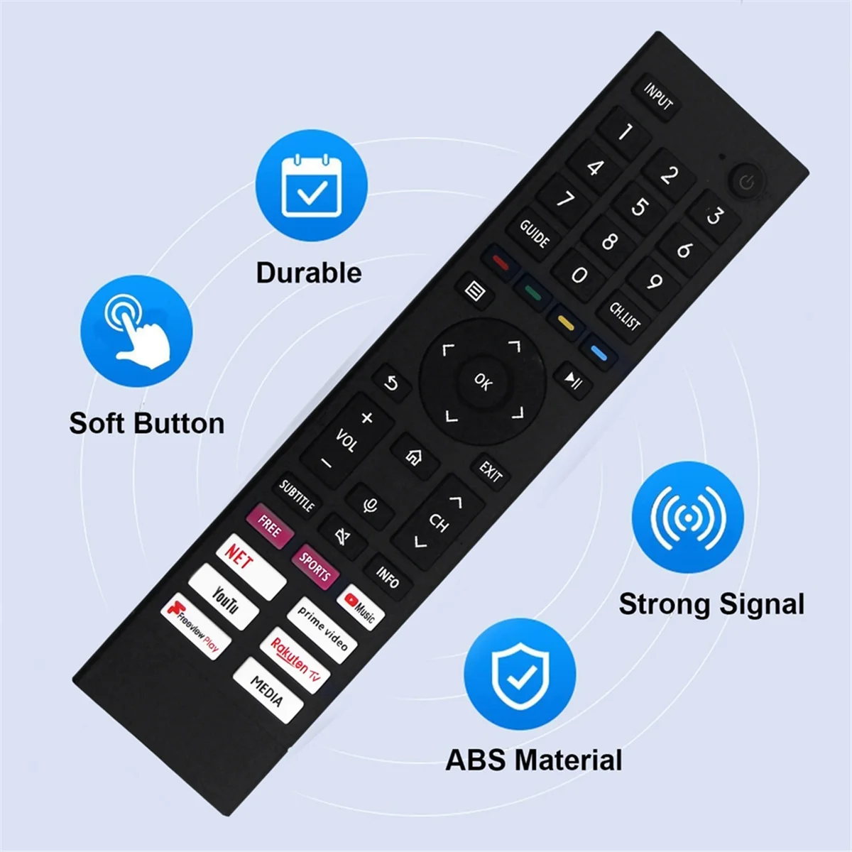 A42T Replace ERF3A80 Remote for Hisense 4K Android UHD Smart TV 43A6G 50A6G 55A6G 60A6G 65A6G 70A6G 75A6G 43A6GTUK 50A6GTUK