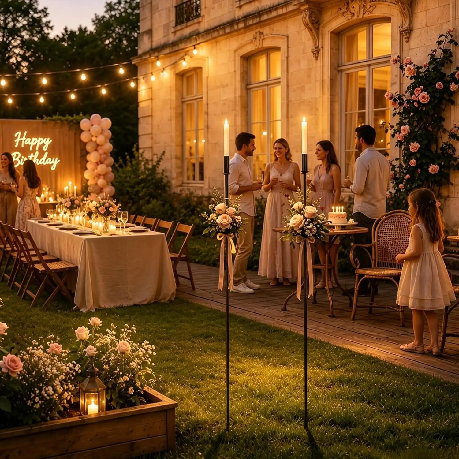 2 Pcs Outdoor Candle Stake Lights with Remote for Wedding Party Aisle Decoration LED Flameless Torch Lights for Garden Pathway Yard Patio Walkway