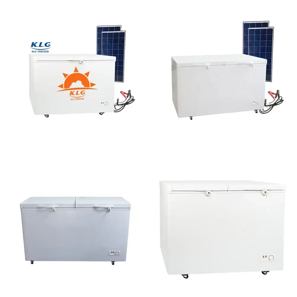 

12V 220V 358L Deep Solar Battery Powered Double Door Freezer Electric Refrigerator & Hotel Use