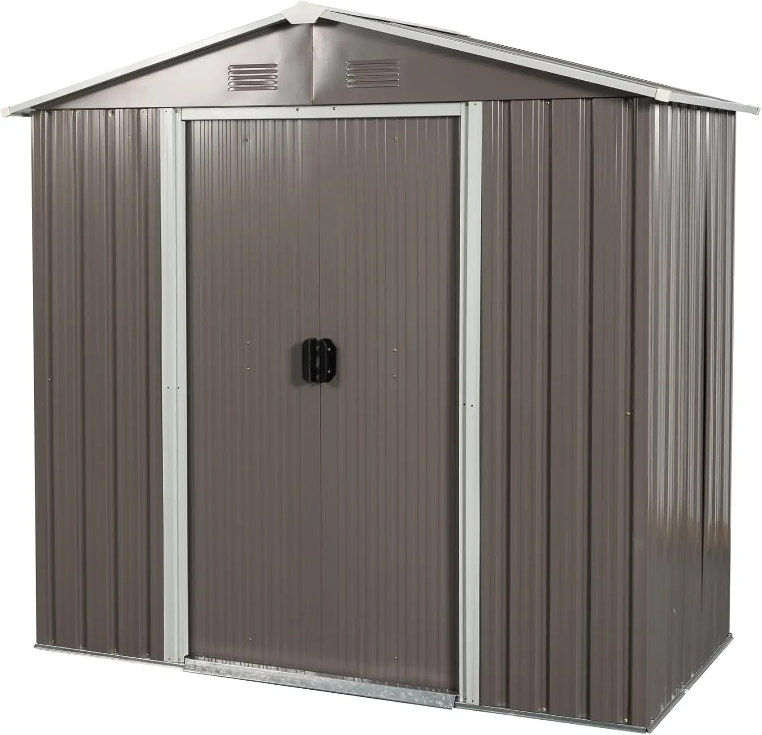 Sealamb Outdoor Metal Storage Shed, Metal Garden Shed Steel Tool Shed Storage House For Bike,Tools, Outdoor Storage Cabinet