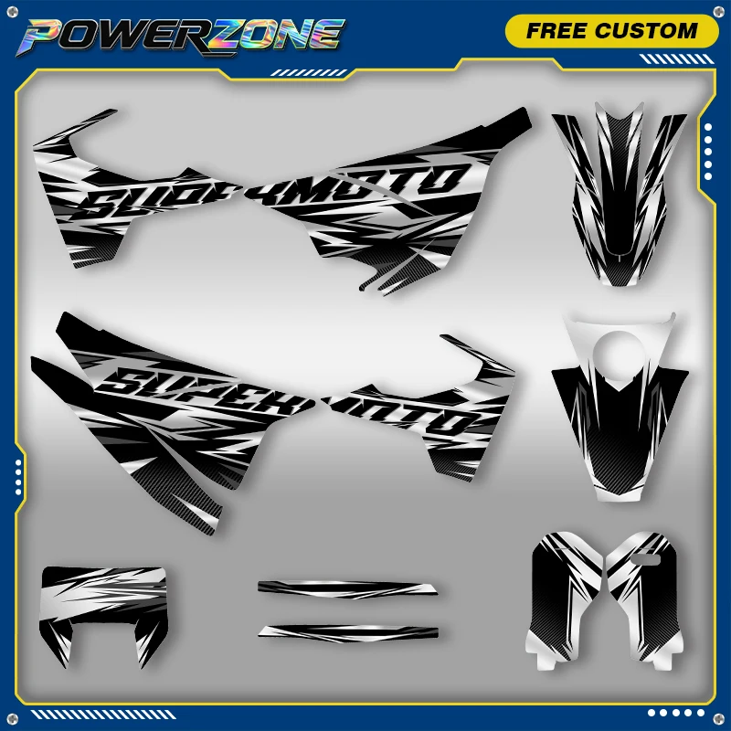 PowerZone Holographic Chrome Custom Graphics Backgrounds Decal Stickers For Husqvarna 2020 2019 -2015 SUPERMOTO 701 ENDURO 32
