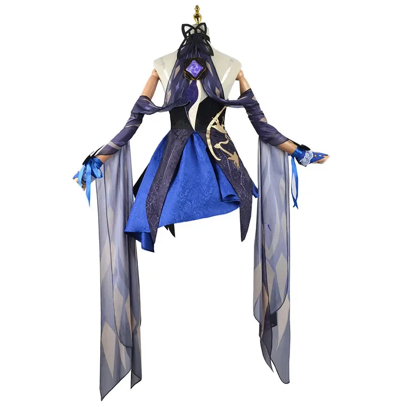 Juego de Cosplay Genshin Impact Keqing Anime, nuevo traje de piel, hermoso vestido Sexy Ke Qing Genshin, peluca, trajes de cómic Con Halloween