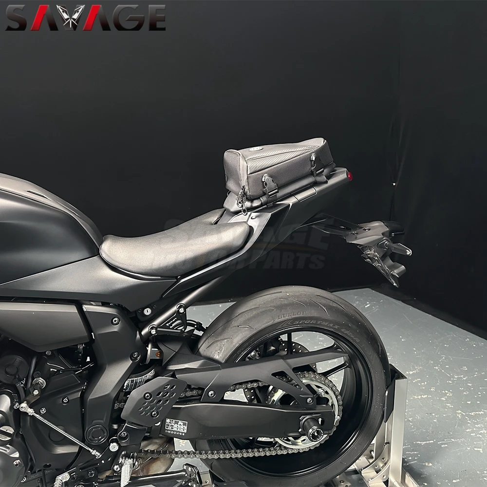 

MT-07 Y-AMT 2025 Motorcycle Tail Bag For Yamaha FZ-07 MT-07 2014 4L Rear Seat Luggage Storage Bag With Shoulder Strap Rain Cover