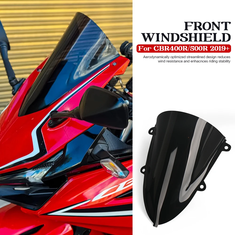 

FOR HONDA CBR400R CBR500R 2019-2025 CBR 400R 500R CBR 400 500 R Windscreen Screen Wind Deflectors Double Bubble Windshield