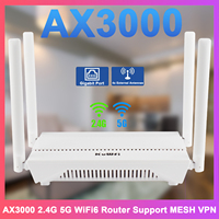 KuWFi AX3000 WiFi6 Router 3000Mbps 2.4GHz 5GHz Dual Band WiFi Router Gigabit WAN LAN Port AP Repeater Mode Support MESH VPN WPS