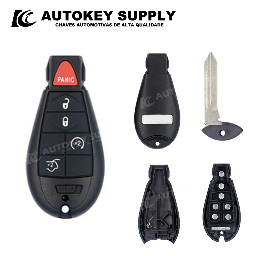 

ForJeep Smart Card Key Shell 5 Buttons (With Logo) Autokeysupply AKJPS169