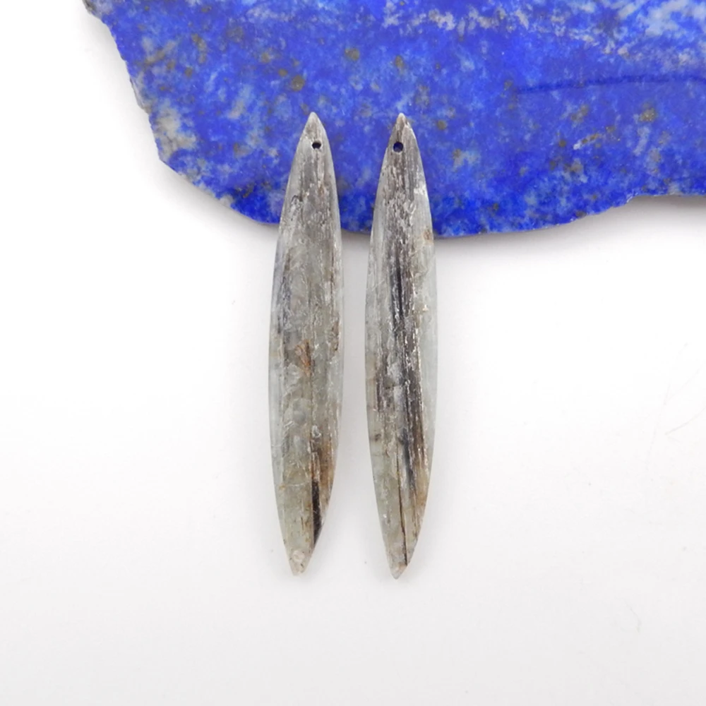 Natural Stone Women's Earrings Semiprecious Jewelry Blue Kyanite Marquise Fashion Earring Bead Accessories