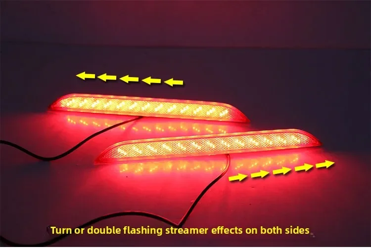 Car Led Rear Bumper Reflector Light DRL Dynamic Turn Signal Driving Brake Lights Warning Lamp For GWM Poer 2022 2023 2024 detail image 13