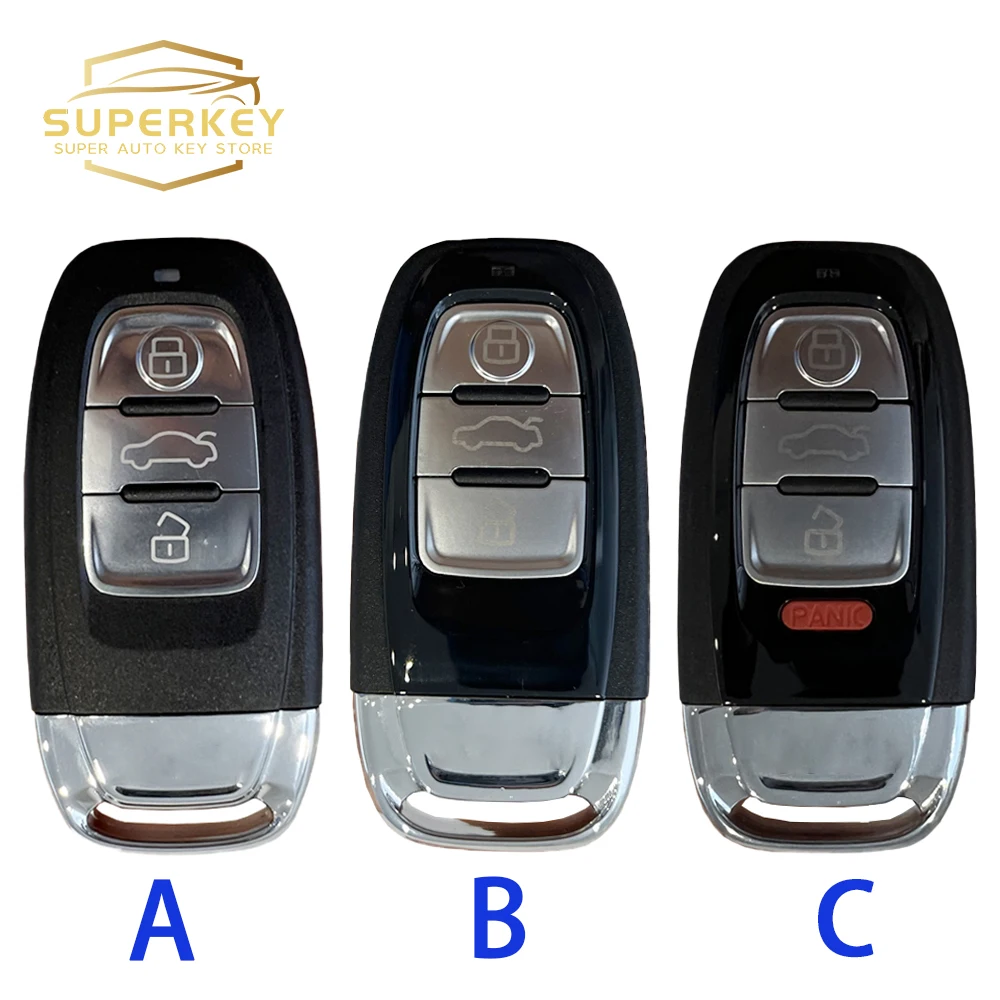 SUPERKEY For Audi 2008 2009 2010 2011 2012 2013 2014 Audi A4l A3 A4 A5 A6 A8 Quattro Q5 Q7 A6 A8With Logo Remote Key Shell Case