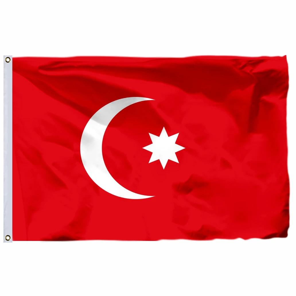 Bandiera della Turchia Bandiere nazionali turche a doppia cucitura rossa dai colori vivaci con occhielli in ottone per decorazioni per interni ed